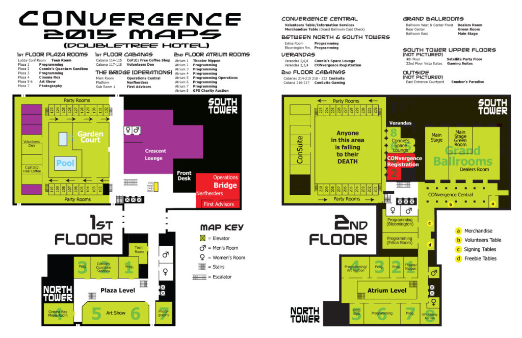 CONvergence 2015 DoubleTree Function Space Map